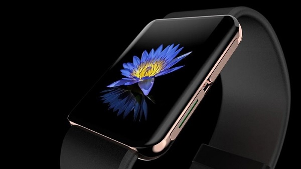 Ảnh render smartwatch đầu tiên của OPPO với khung viền màu vàng