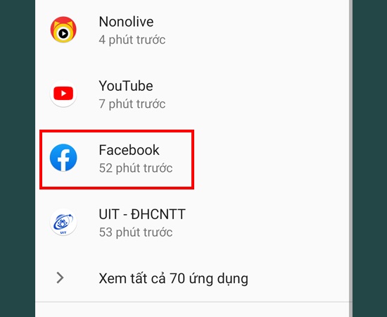 Chọn các ứng dụng đang chạy nền trên điện thoại