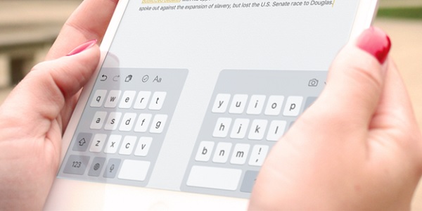 Hỗ trợ bàn phím tách rời để soạn thảo văn bản dễ hơn trên iPad