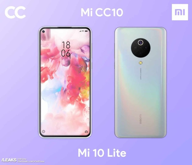 Hình ảnh Mi 10 Lite bị rò rỉ