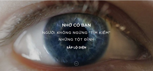 Hình ảnh giao diện chính website teaser của OPPO