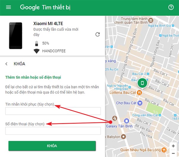 Đăng nhập bằng tài khoản Google và mật khẩu đang dùng