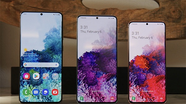 Bộ 3 Galaxy S20 trong đó Galaxy S20 Ultra có màn hình lớn nhất