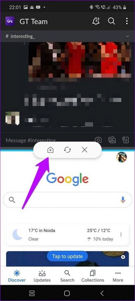 Chuyển ứng dụng đôi ra màn hình chờ