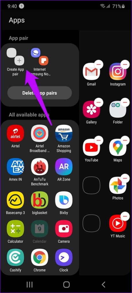 Mặc định, Galaxy S20 sẽ ghép cặp 2 ứng dụng Samsung Notes và Samsung Internet Browser với nhau