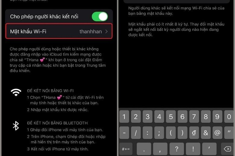 cách chia sẻ wifi trên iphone