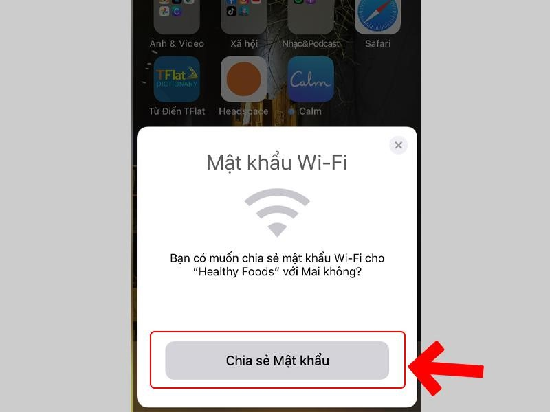 cách chia sẻ wifi trên iphone