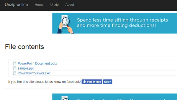 Công cụ giải nén dữ liệu Unzip cho 2 định dạng file ZIP và RAR