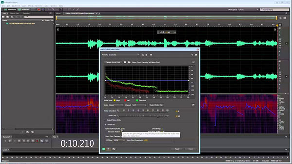 Sử dụng tính năng Noise Reduction để xử lý tạp âm
