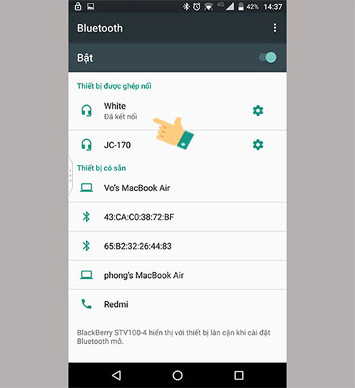 Kết nối thành công AirPods với thiết bị khác không phải Apple
