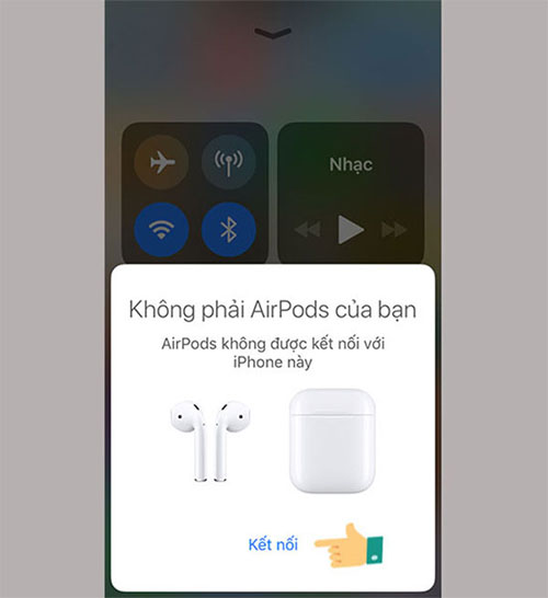 Bước 3: iPhone/ iPad hiển thị yêu cầu kết nối