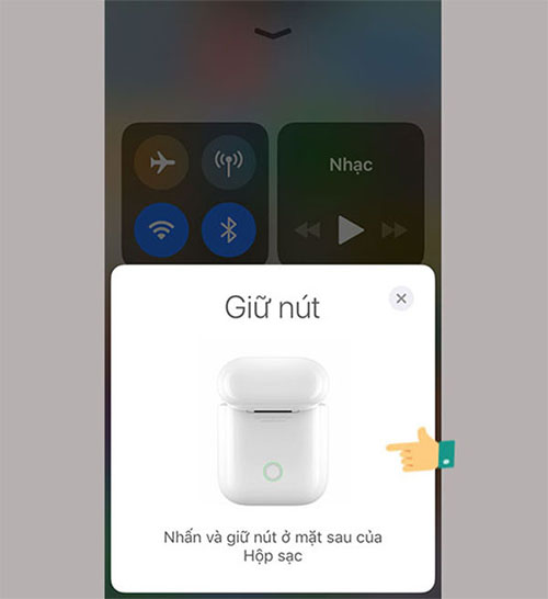Giữ nút để kết nối