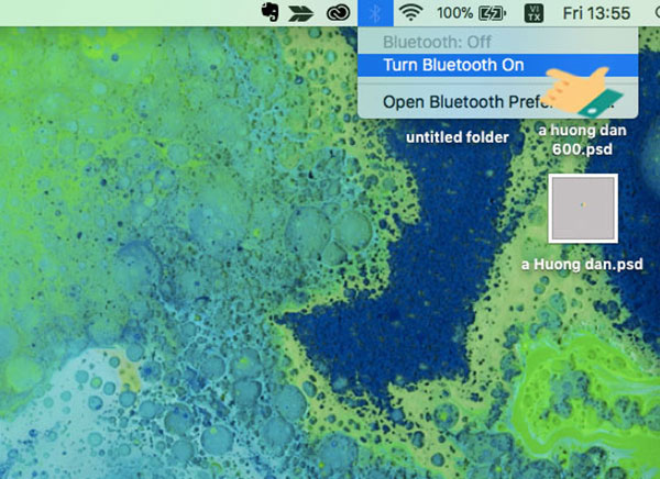 Mở bluetooth trên máy tính Mac