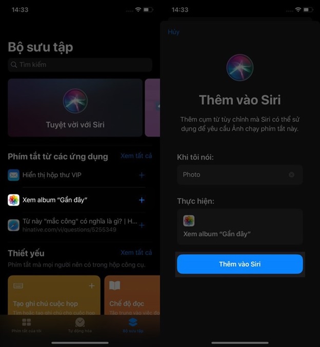 Thêm phím tắt trên iOS