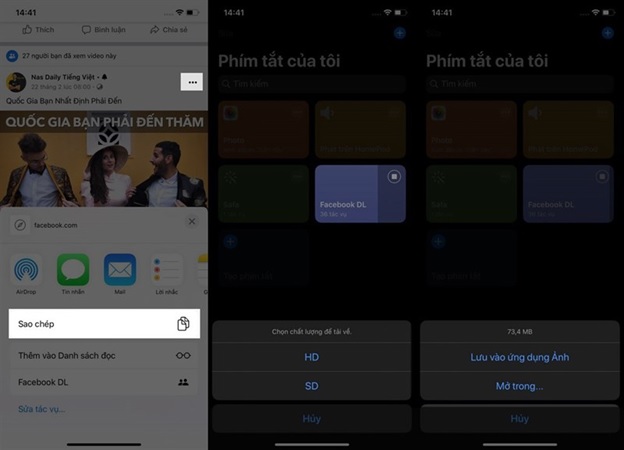 Tải video từ Facebook về điện thoại iPhone