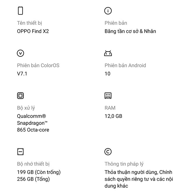 Cấu hình OPPO Find X2