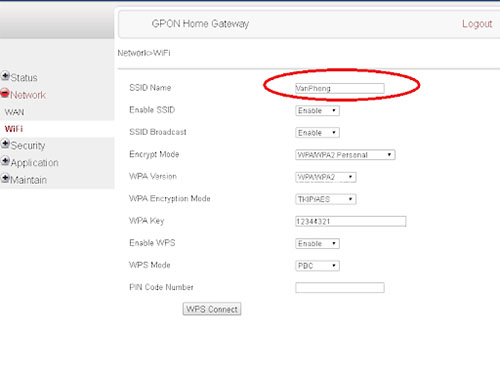 Cách đổi mật khẩu wifi mặc định trên modem Alcatel Lucent