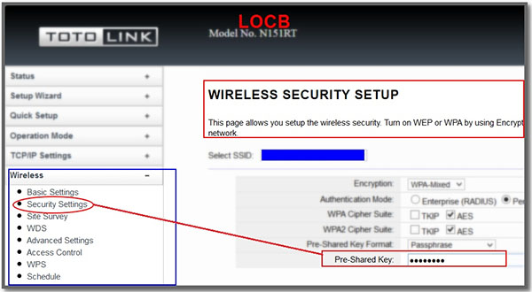 Giao diện trình quản lý của Totolink