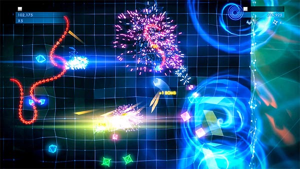 Geometry Wars 3: Dimensions Evolved thuộc dòng game chiến đấu không gian