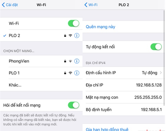 Quên mạng để cài đặt lại mật khẩu mới