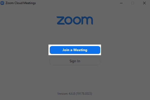 Mở ứng dụng Zoom > chọn Join a Metting
