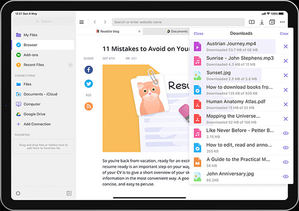 Ứng dụng quản lý file Documents by Readdle