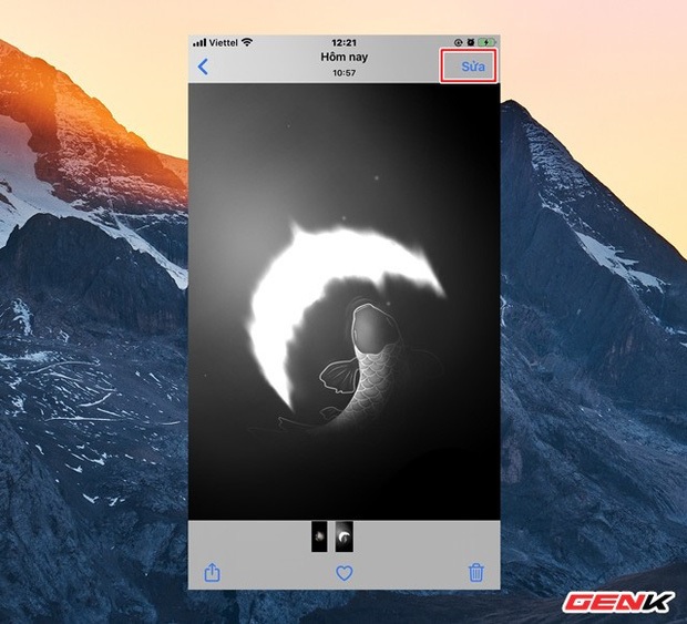 Nhấn chọn nút Sửa trên hình ảnh bạn muốn tạo chữ ký