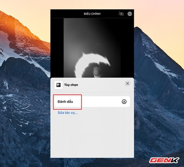 Tiếp tục chọn nút Đánh dấu