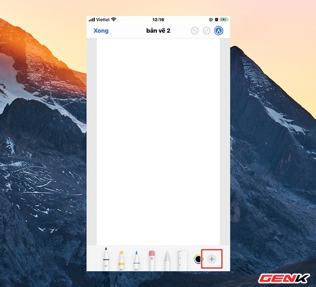 Tiếp tục nhấn vào dấu + ở góc dưới bên phải màn hình