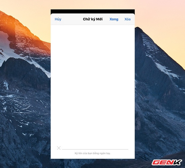 Ký tên bằng ngón tay