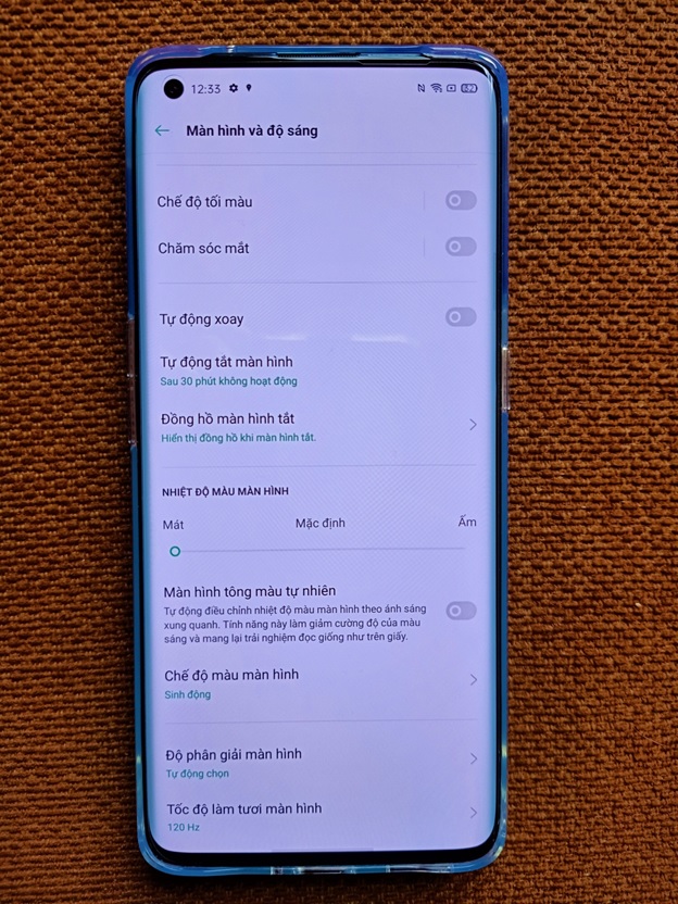 Tính năng màn hình OPPO Find X2 giúp bảo vệ thị lực người dùng