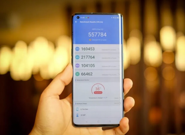 Điểm hiệu năng ấn tượng của OPPO Find X2 trên Antutu