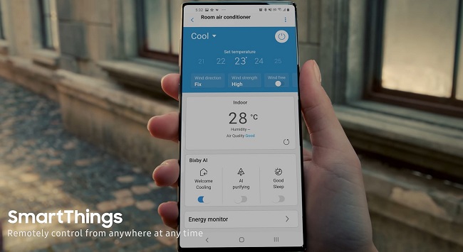 Galaxy Note 20 xuất hiện “nổi bần bật” trong video quảng cáo máy lạnh của Samsung