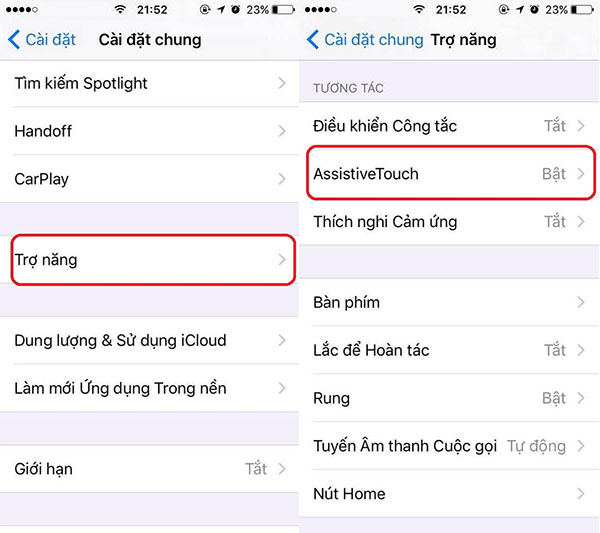 Kích hoạt tính năng phím ảo Home trên iPhone
