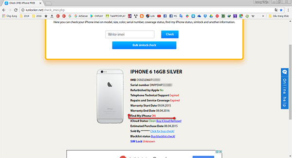 Mở trình duyệt Safari trên thiết bị và truy cập iunlocker.net