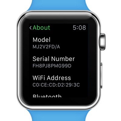 Kiểm tra số serial trên Apple Watch