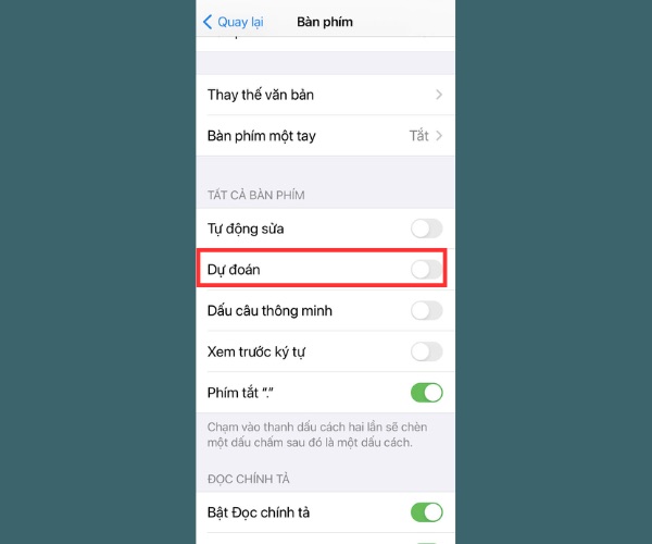 Cách tắt chế độ đoán chữ của iPhone