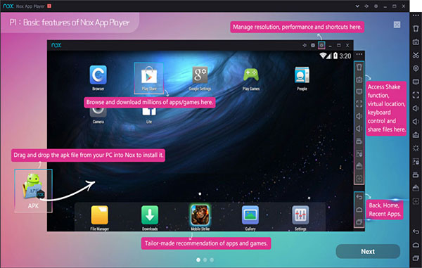 Phần mềm giả lập Android NoxPlayer với đa dạng tính năng thông minh