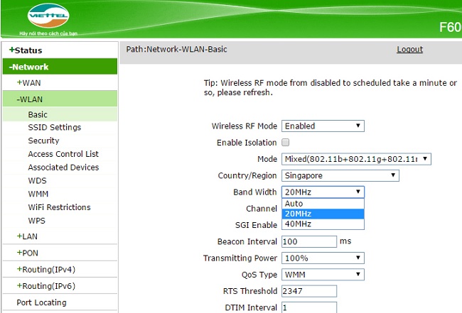 Tăng số điểm truy cập và thiết lập giới hạn truyền tải đối với từng địa chỉ nhằm giảm tình trạng tắc nghẽn mạng