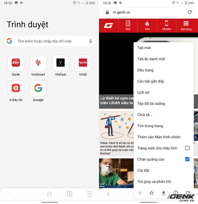 Trình duyệt VinSmart Browser