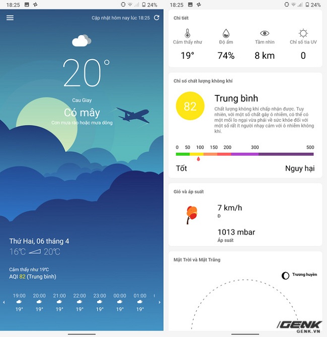 Ứng dụng thời tiết trên VOS 3.0