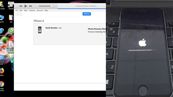 Đợi hoàn tất quá trình chạy lại phần mềm trên iPhone là xong