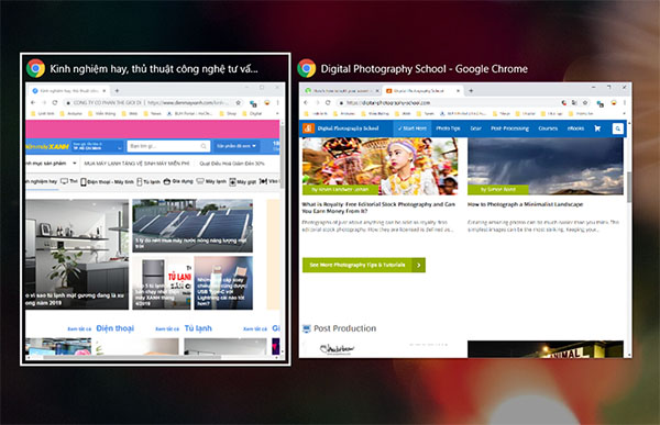 Chia đôi màn hình trên máy tính Windows 10 sử dụng chuột
