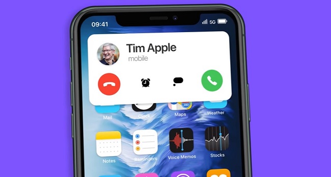 Giao diện của cuộc gọi đến được thiết kế lại