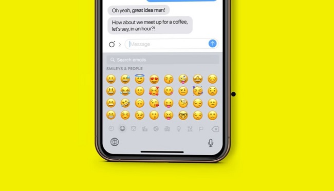 Người dùng có thể tìm kiếm biểu tượng cảm xúc