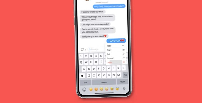 Concept iOS 14 cho phép người dùng xóa tin nhắn đã gửi