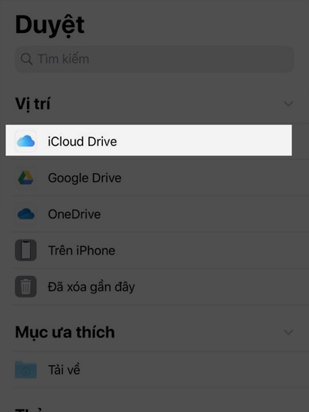 Tính năng chia sẻ các thư mục bằng iCloud Drive