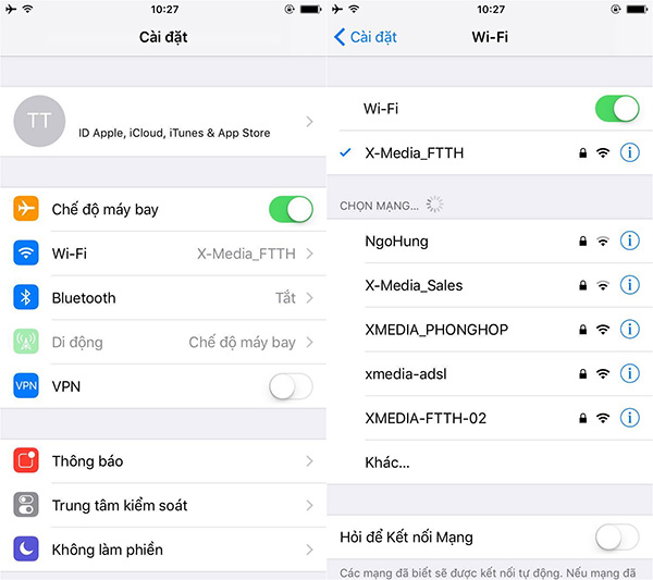 Kiểm tra kết nối wifi trên điện thoại và bộ phát còn hoạt động bình thường không