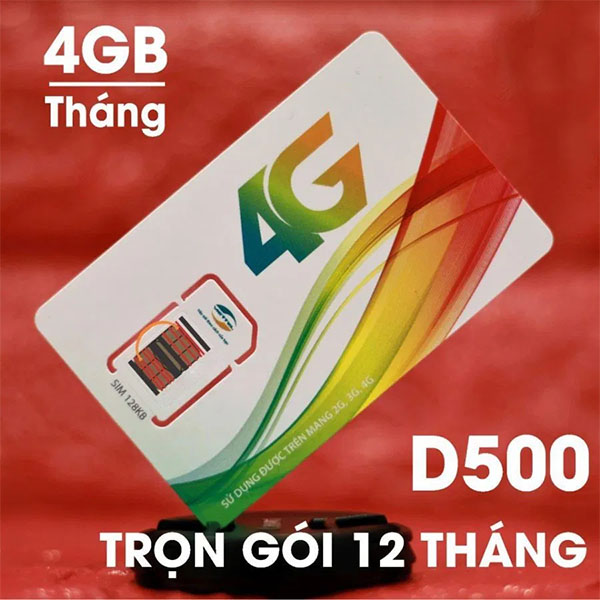 Gói cước 4G Viettel D500 có rất nhiều ưu đãi 