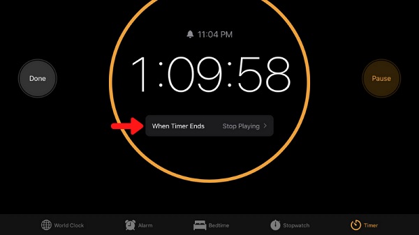 Hẹn giờ tự động tắt nhạc